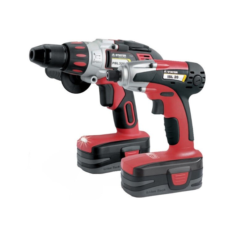 Set Masina de gaurit si insurubat cu percutie PBL 320PK si Masina de insurubat cu impact 20V ISL 20K in geanta STAYER